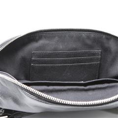 YVES SAINT LAURENT Classic Black Leather Monogram Women Belt Bag